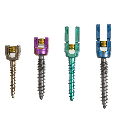 Titanium 5.5mm Double Threaded Pedicle Screws Insert Spine Fixation Device