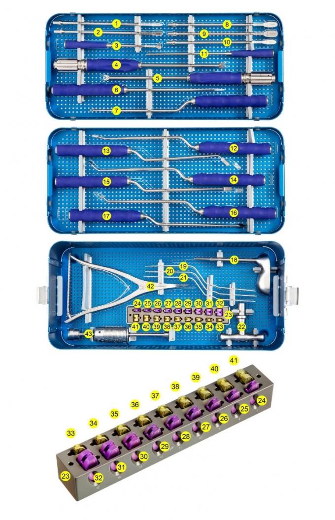 Spinal Fixation Instruments PEEK T-PAL Spacer Spinal Fixation Orthopaedic Instrument Set